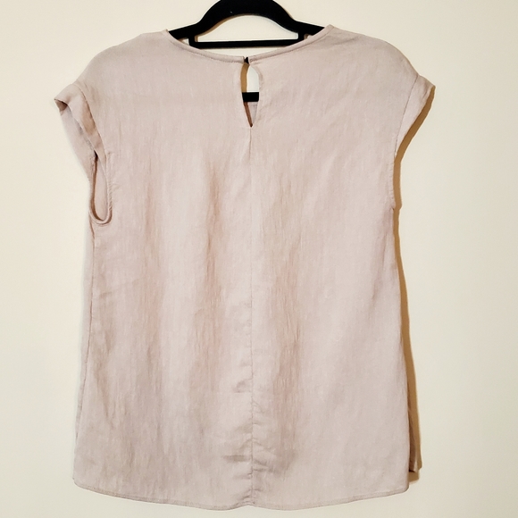 Zara Beige blouse with grommet hardware - Picture 2 of 3